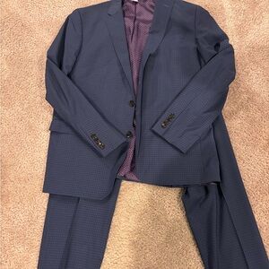 Ted Baker Navy Checkered Suit